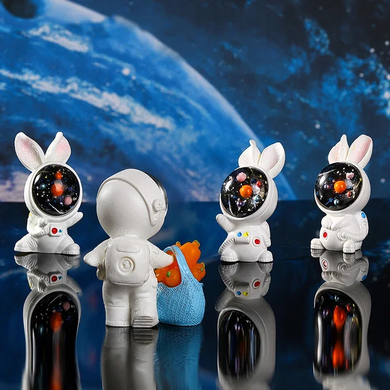 1pc Planet Astronaut and Bunny Rabbit Creative Cartoon Figure