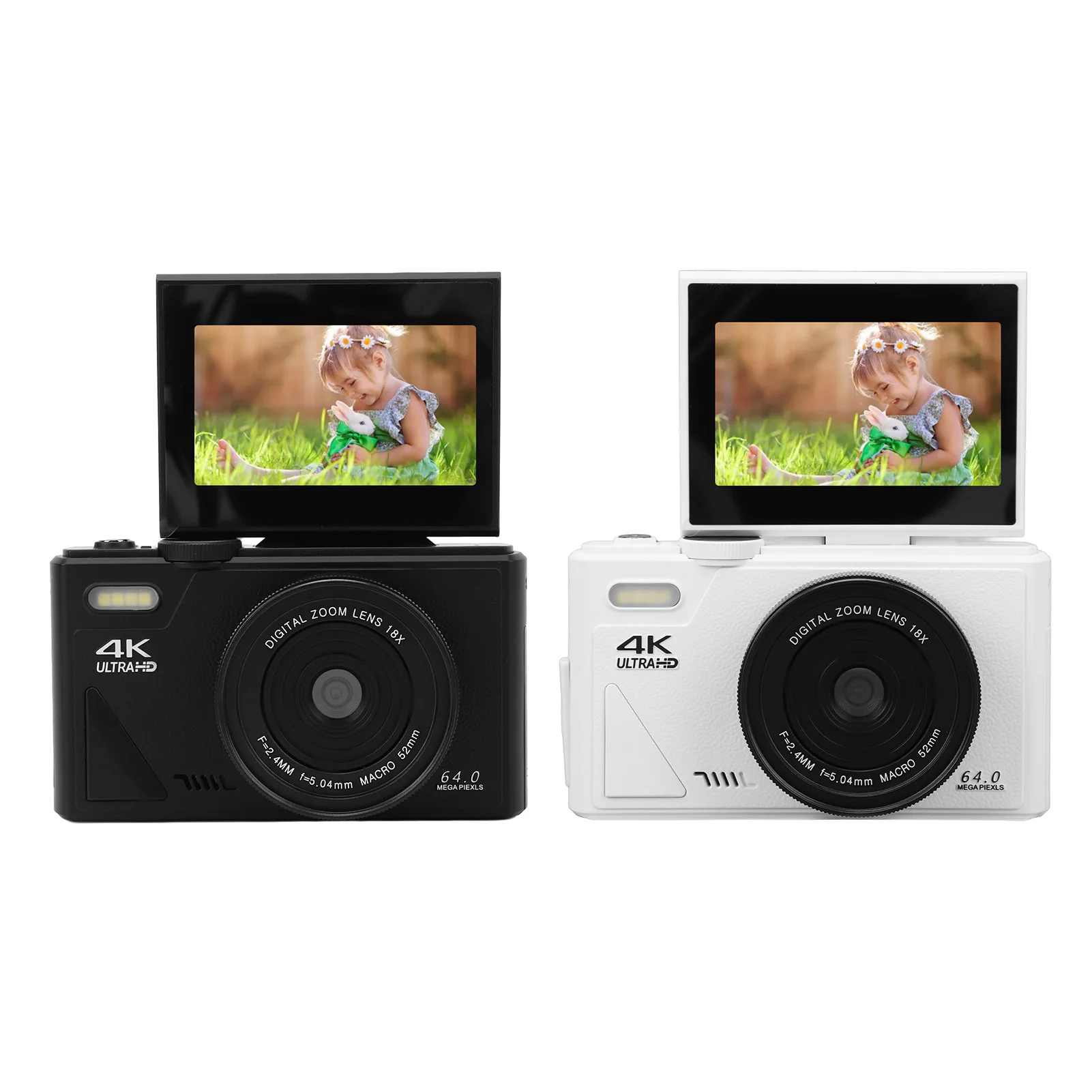 Retro Digital Camera 64MP Stabilization Video Pause Function 3 Inch IPS Screen Digital Camera for Vlogging for Beginners