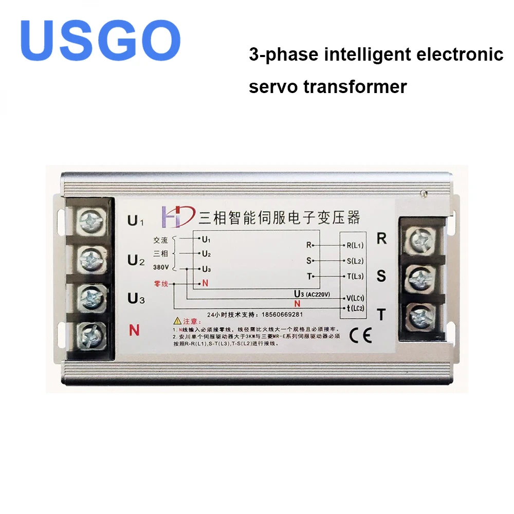 

USGO 2KW-30KW 3-phase Intelligent Electronic Servo Transformer 380V To 220V 4KW/5KW/6KW/9KW Frequency of Use: 50HZ / 60HZ