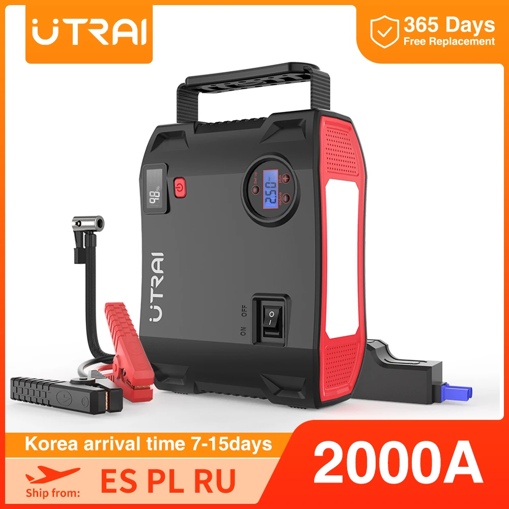 Utrai 2000a Jump Starter 24000mah Power Pack Portable Car Battery