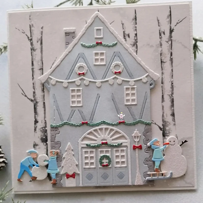 Piggy Craft metal cutting dies cut die mold Snowball Kid snowman Scrapbook paper craft knife mould blade punch stencils dies