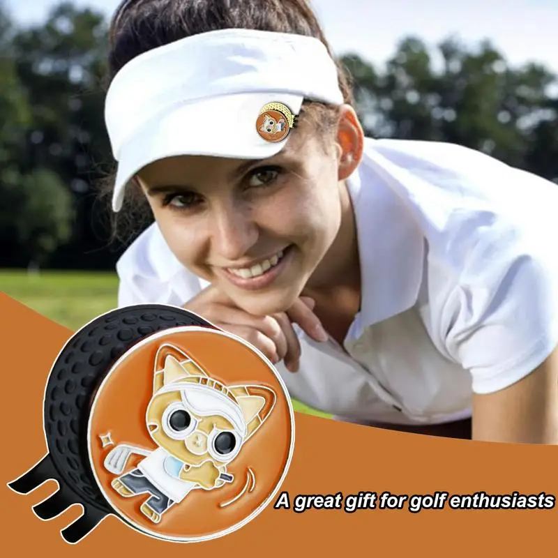 Golf Ball Marker Golf Hat Clip Caps Clips Sports Sign With Clamp Cool Ball Markers For Hats Pants Belts Accessories