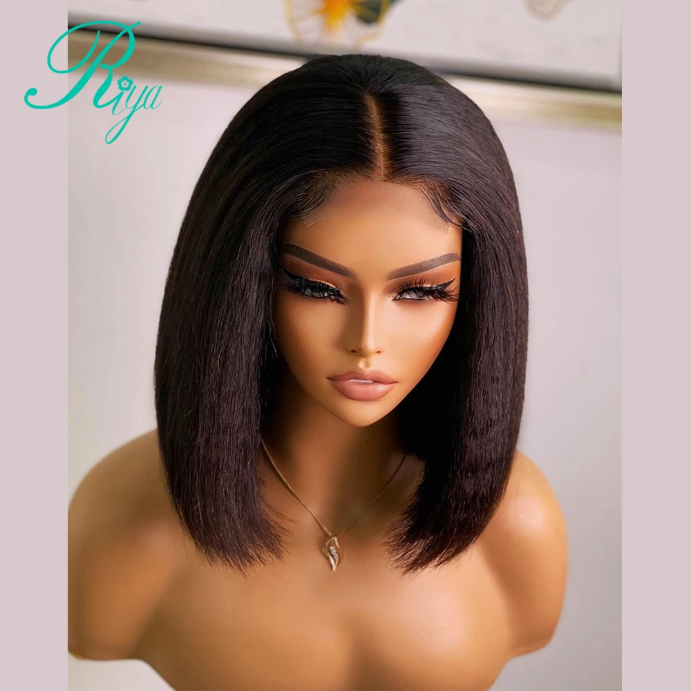 Brazilian Short Wigs Human Hair Pixie Cut Bob Lace Front Wig Human Hair 4x4 Closure Wig Wigs For Black Women 250%