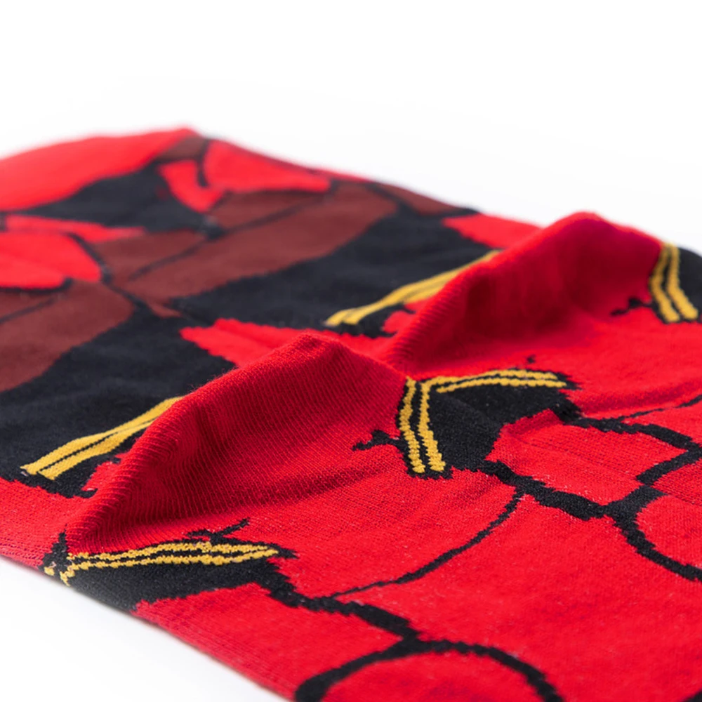 3Pairs Funny Anime Socks Male Fashion Cartoon Character Super Hero Hip Hop Comfort Sport Skateboard Happy Man Woman Cotton Socks