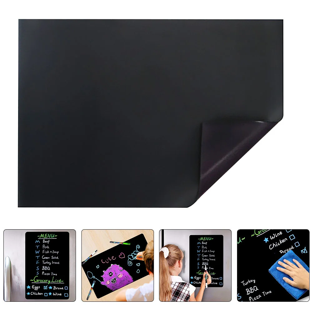 

Reusable Refrigerator Tips Magnetic Sheet Self-Stick Magnetic Blackboard Sticker