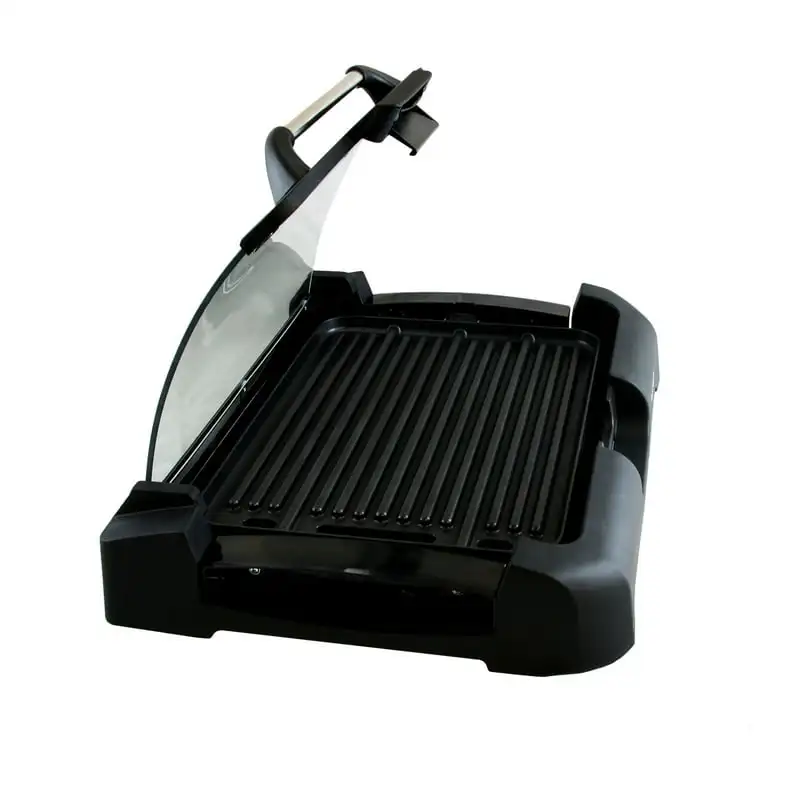 

Reversible Indoor Grill and Griddle with Removable Glass Lid