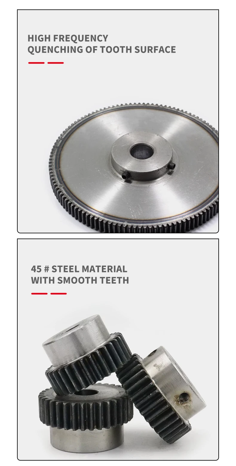 Description Picture 3 of item1pc Spur Gear Pinion 17T 17Teeth Mod 1.5M Bore 8mm Straight Teeth Positive Gear 45# Steel CNC Gear Rack Transmission