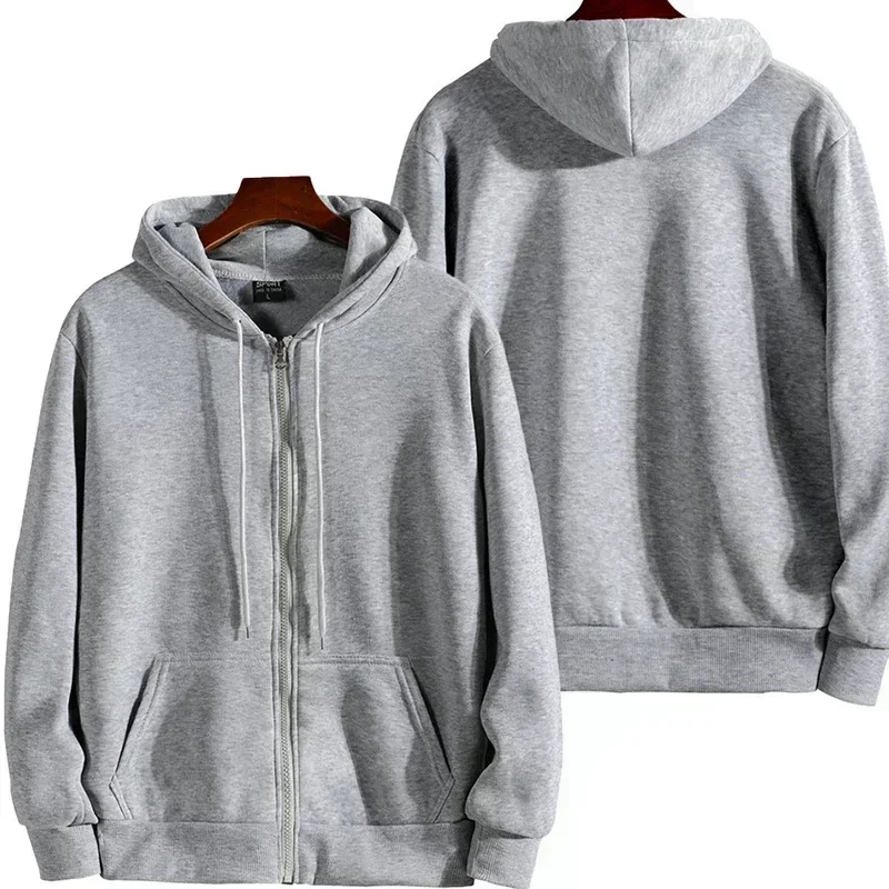 Sweat à capuche zippé ample à manches longues pour homme