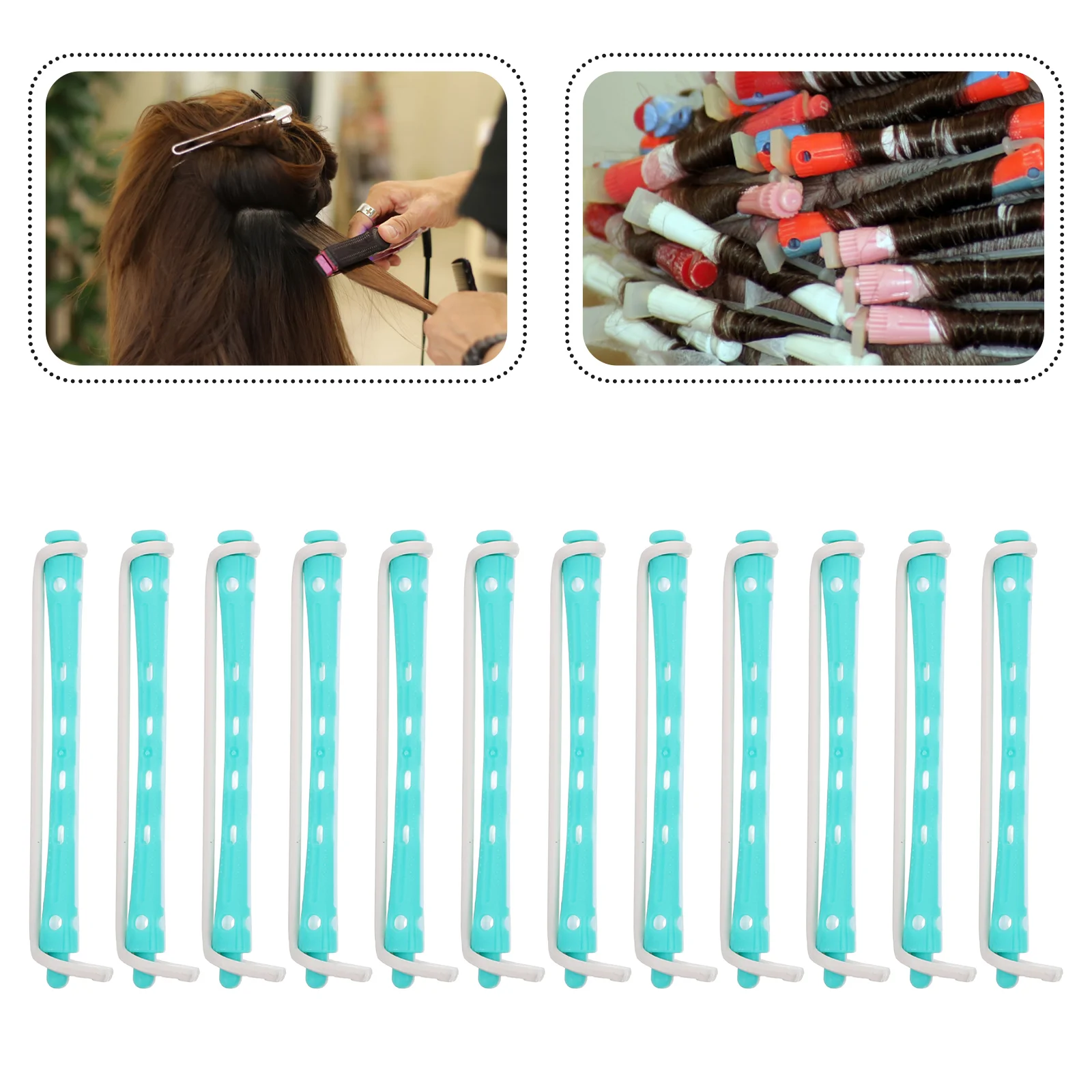 12PcsVolumizingHairClipsPermBarStickHairdressingDoubleColor