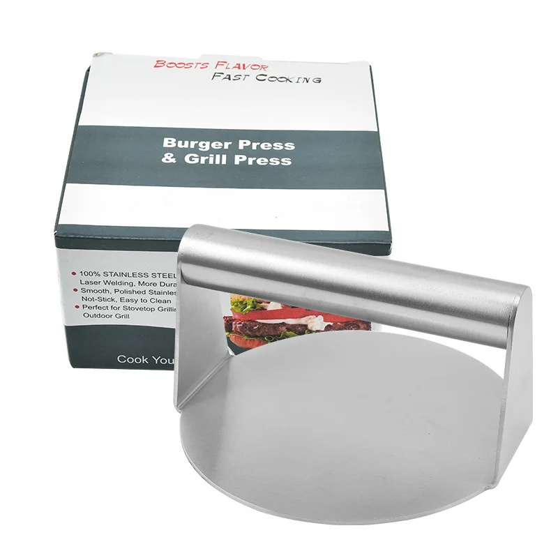 Stainless Steel Burger Press Non-Stick Grill Smasher Bacon Griddle Hamburger Mold Kitchen Accessories Tool Cooking