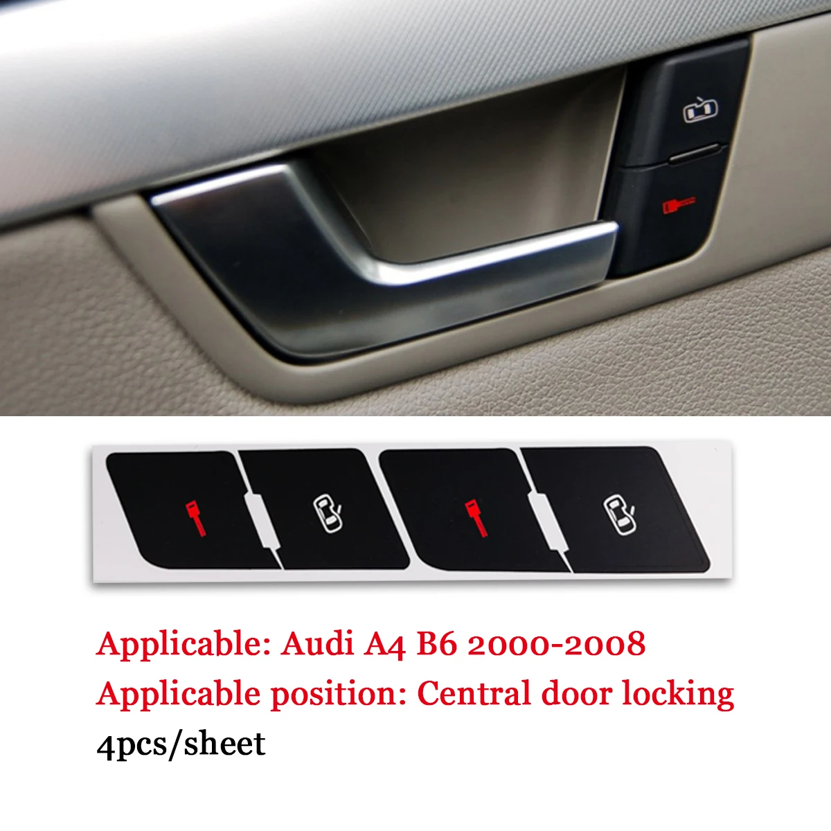 For Audi A4 B6 B7 Repair Sticker 2000 To 2008 Power Window Switch Button Repair Kit For Dashboard Panel ESP Alarm Climate Button