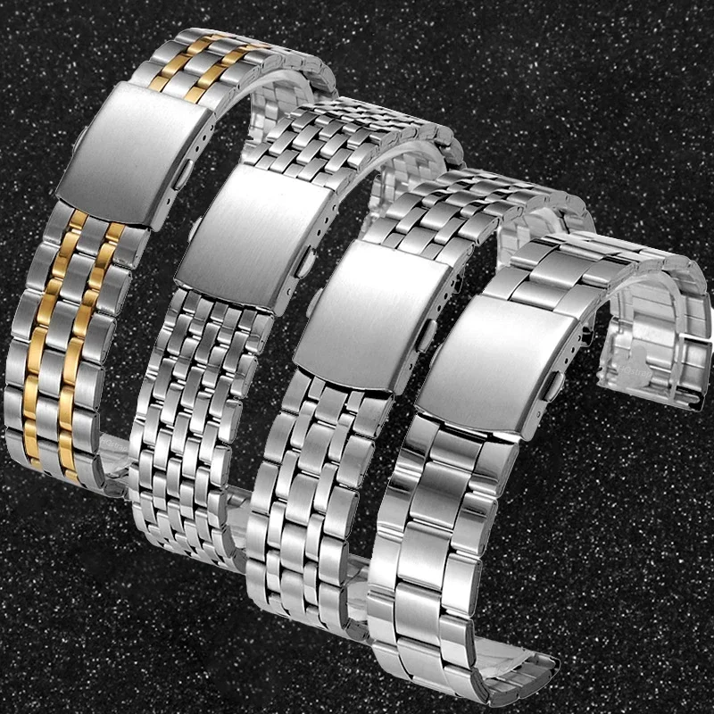 Elegant Stainless Steel Watch Strap - Universal Replacement Wristband Bracelet