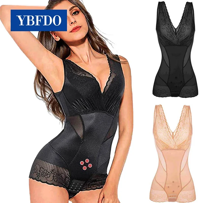 Waist Trainer Women Body Shaper YBFDO Pulling Corset Slimming Sheath Belly Butt Lifter Corrective Underwear Bodysuits Shapewear