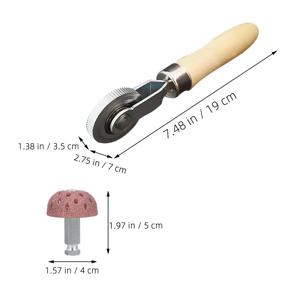 1세트 타이어 수리 도구 압력 롤러 키트 나무 레이크 휠 범용 타이어 패치 롤러 저속 고속 연삭 헤드 자동차용