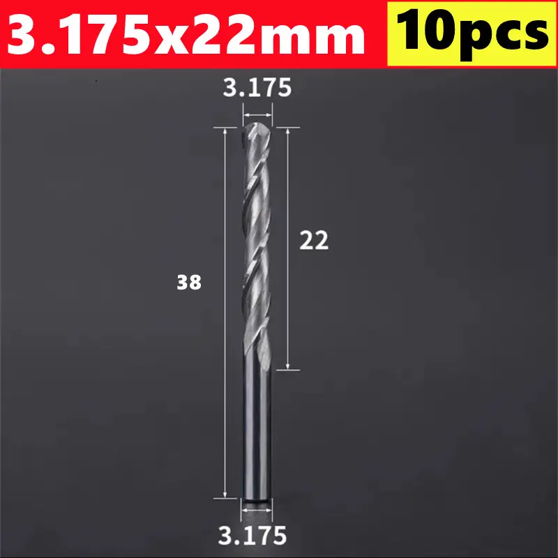 10pcs 2 Flute Ball Nose End Mill 3.175mm (1/8)Shank CNC Router Bit Carbide End Mill Spiral Milling Cutter for Woodworking image 18