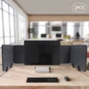 Desk Divider Modern Stand Up Desk Store ReFocus Raw Clamp-On Acoustic Desk Divider Mounted Privacy Panel Sound Blocking Desk 1