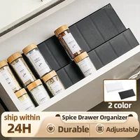 2/4/8 Layers Kitchen Spice Drawer Organizer Adjustable Spice Rack Spice Jars Seasoning Bottles Cabinet Pantry Kitchen Organizer 1
