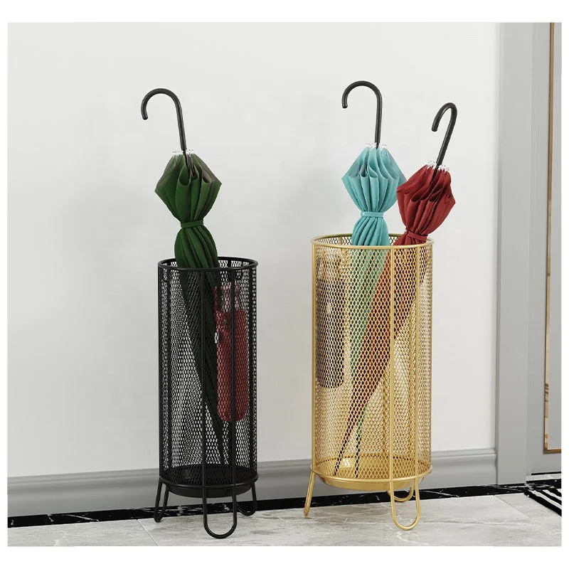 Standing Iron Umbrella Holder Storage Barrels Racks