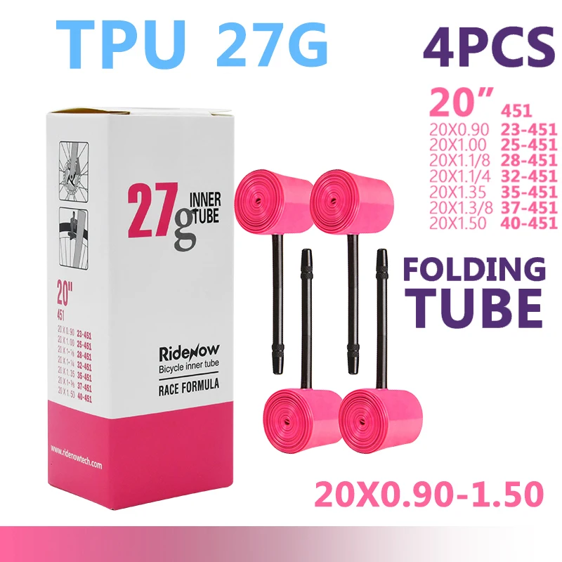 RideNow 19g/27g 超軽量 TPU インナーチューブ 16 * 1.3/8 1.1