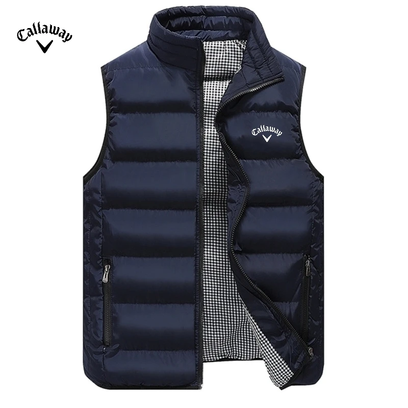 Autumn and Winter Men's Embroidered Cotton Vest Jacket Sleeveless Warm Down Jacket fashionable vests sleeveless vests sleeveless vest casual jacket