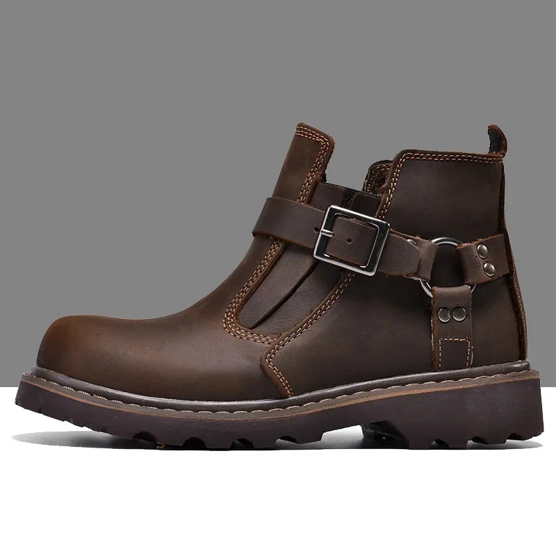 Men's Short Boots Classic Vintage Cowhide Boots Leather Outdoor Sport shoes Super Top Qualit&auml; Tooling leather boots,mens leather boots,motorcycle leather boots