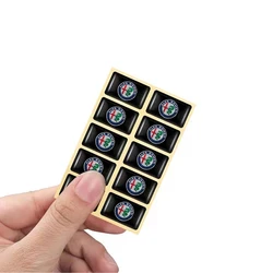 10Pcs Car Steering Wheel Badge Interior Decoration Stickers (For Alfa Romeo)