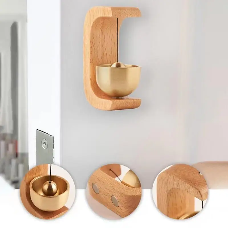 Wooden Wind Chimes Magnetic Wireless Doorbell Entrance Door Bell Landscape Hanging Decorative Wind Bell for Home Home Decor 3