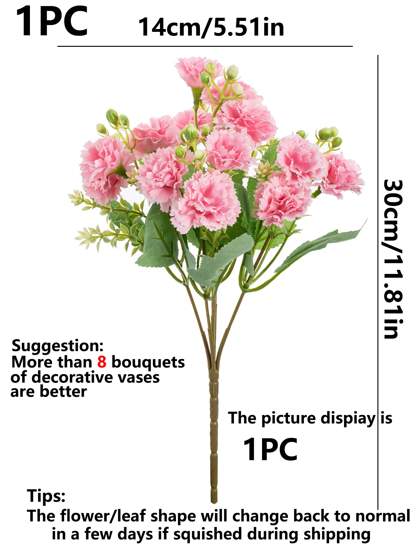 Künstliche Blume Seide Nelke Outdoor Garten Festival Hochzeit Brautstrauß Hause Vase Tisch DIY Geschenk Box Scrapbook Dekoration – Detail 8