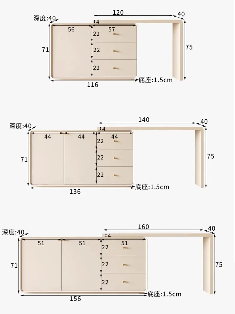 Desk Computer Solid Wood Nordic Retractable Small Apartment Bedroom Living Room Writing Desk surrounded by wood contemporary living styles