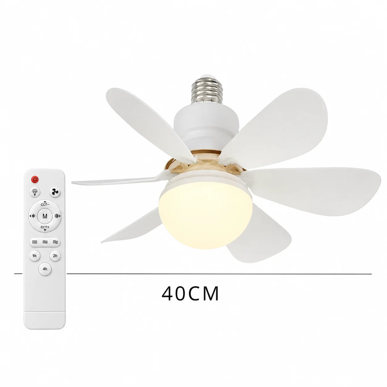 Modern LED Ceiling Fan Light with E27 Remote Control - 30W/40W Decorative Home Lighting