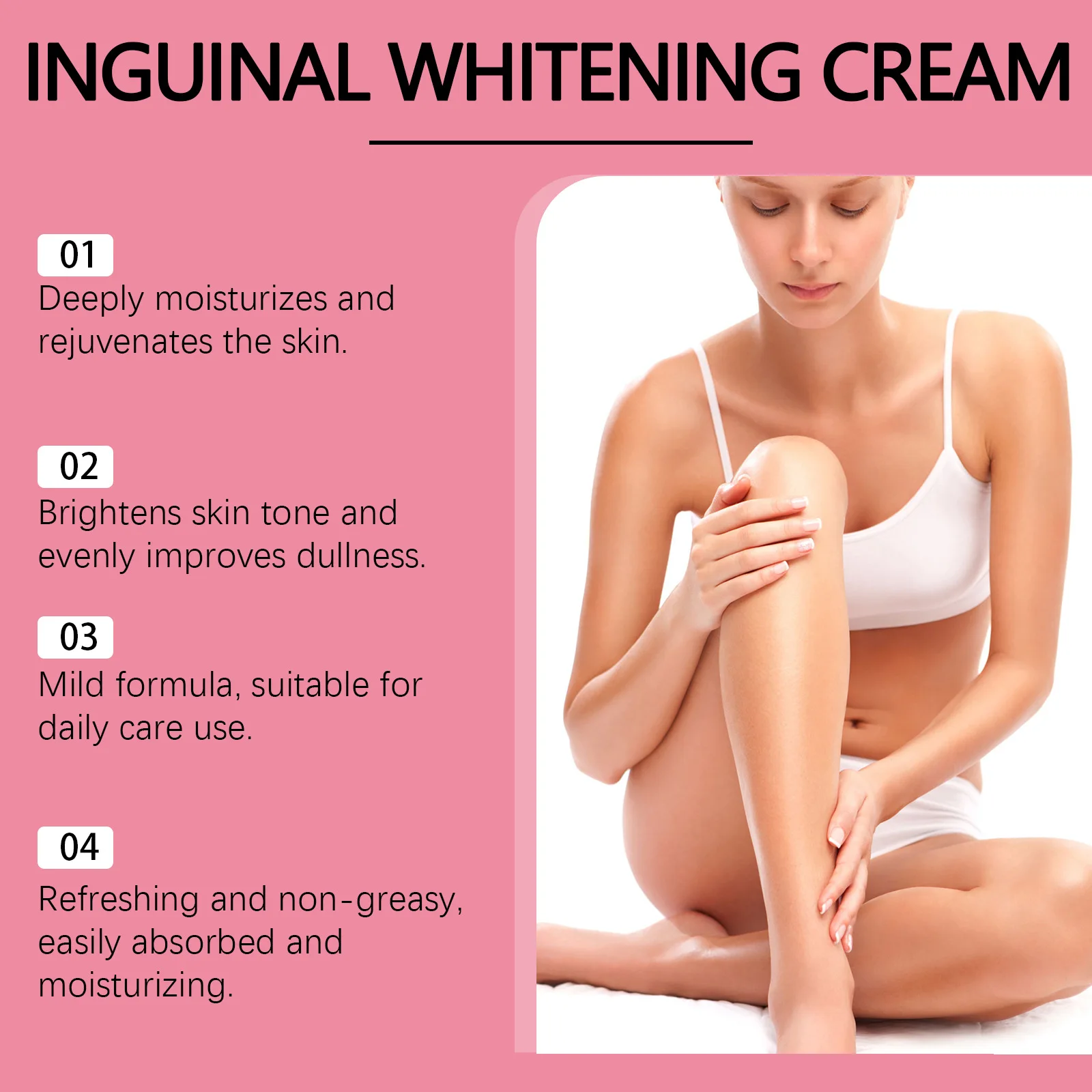 Body Whitening Cream Private Part Underarm Bleaching Butt Knee Brighten Remove Inner Thigh Intimate Inguinal Dark Dull Skin Care 6
