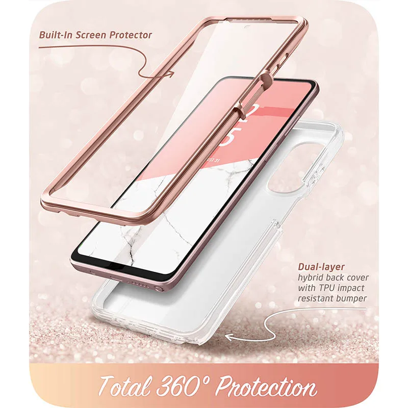 Sleek Full-Body Protective Case with Built-in Screen Protector for Moto G Stylus 5G (2022) by i-Blason Cosmo