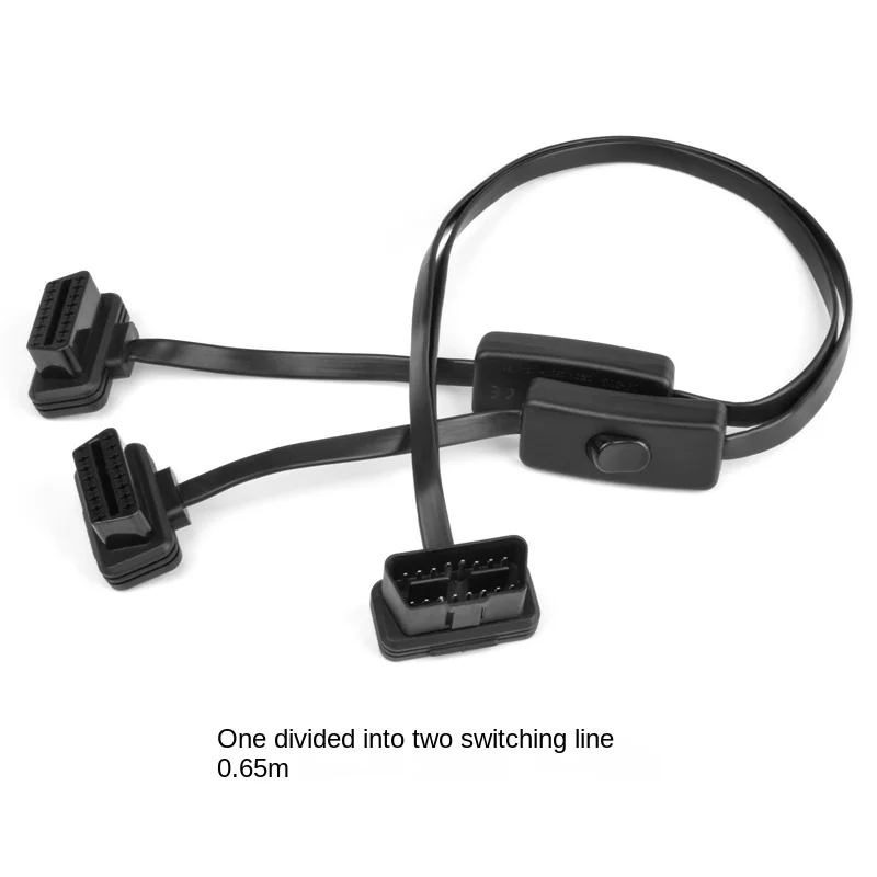 Cavo Splitter Y OBD-II OBD2 16 Pin - 1 Maschio A 2 Femmine, Prolunga 30 Cm - Per Diagnostica Auto, Manutenzione E Riduzione Usura Connettore - 3