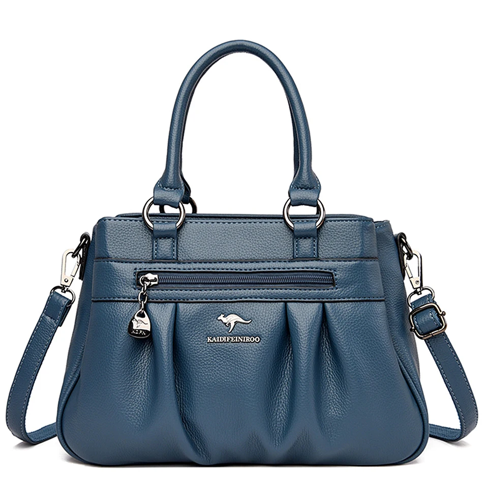 3 Layers High Quality Leather Handbags Purse Luxury Designer Women