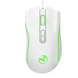 Premium Optical Gaming Mouse with LED Backlight and Ergonomic Design, Adjustable DPI (WHITE)