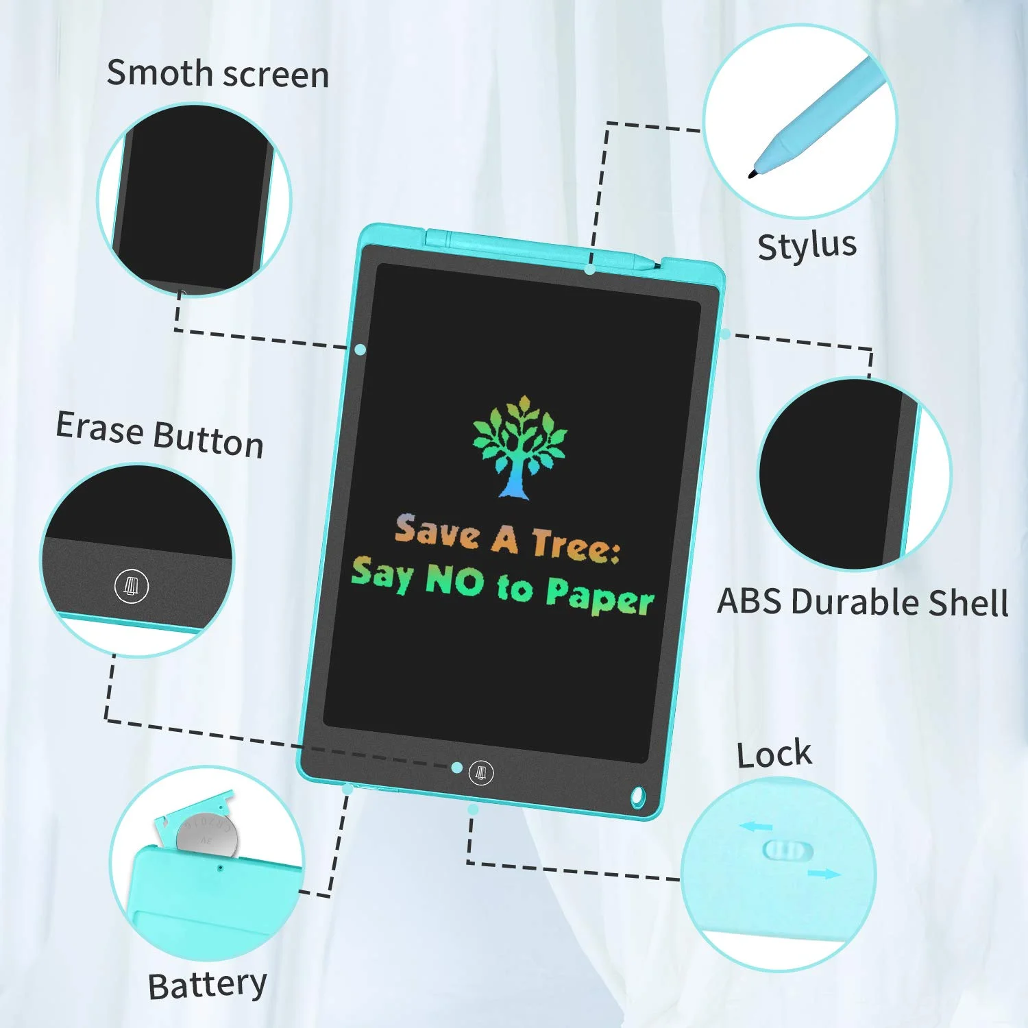 Drawing Board 12 Inch LCD Boogie Board Graffiti Educational Games Doodle Tablet Drawing tablet Kids Toys Gifts For Boys Girls