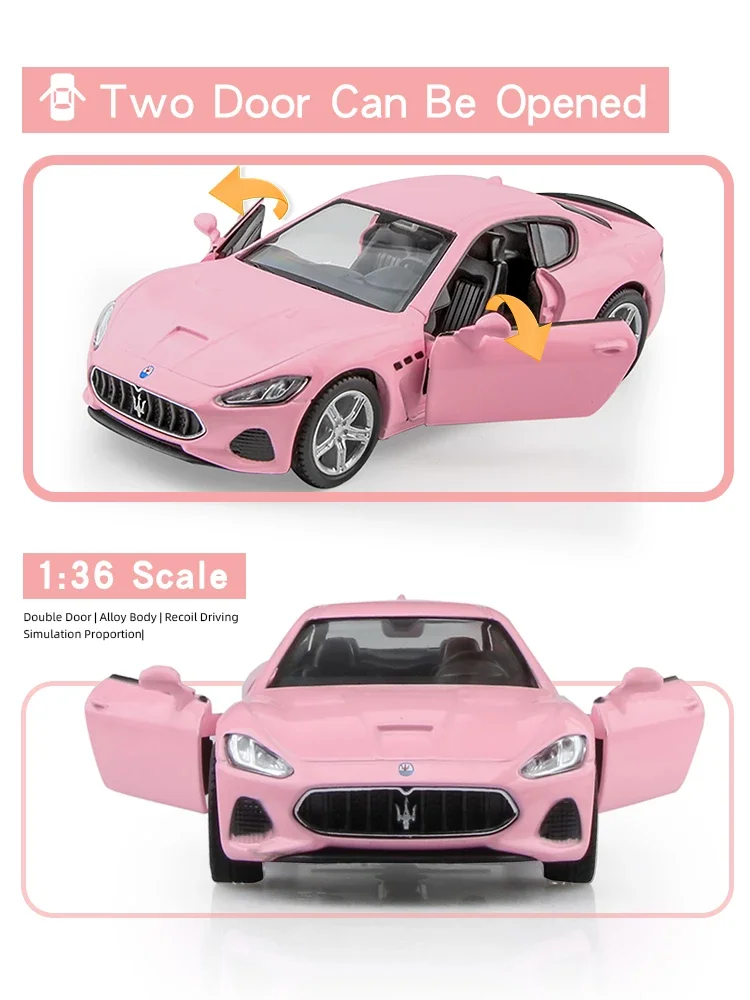 1:36 T1 Bus G63 Alloy Car Girl's Toys Gifts For Girlfriend Pink Series Diecast Toy Vehicles Simulation Exquisite Model F154 2