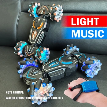 4WD RC stunt car rotation drift 2.4G wireless remote control car children's and boys sound and light toy car
