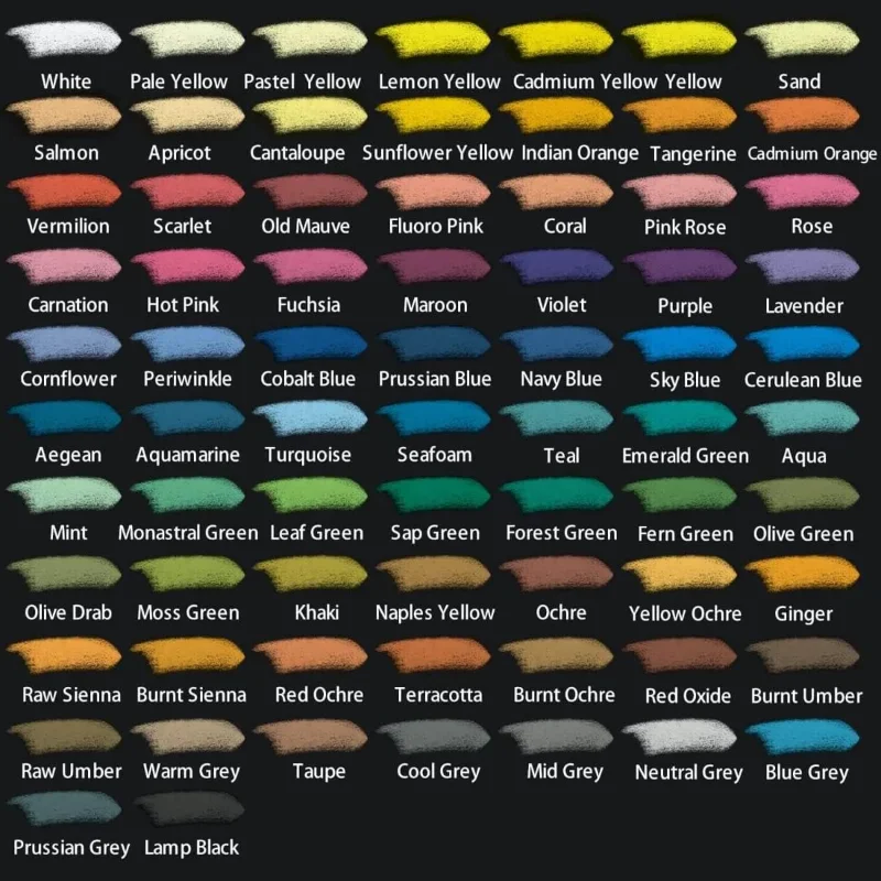 Professional Soft Pastels 72 Colors/Set Colored Pastel Sticks, Vibrant and Blendable, Ideal for Art, Craft, Drawing, Sketching oil pastels washable watercolor pen color pencils watercolor pen oil painting sticks sketch chalk