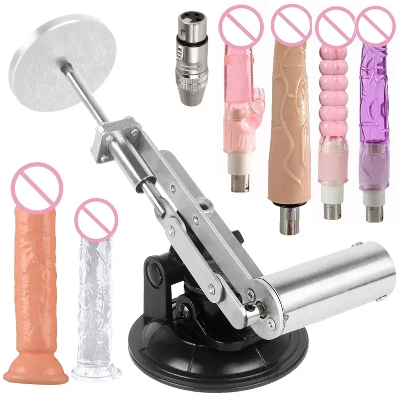 Mini Telescopic Sex Machine 45mm Stroke with Suction Cup Dildo or 3XLR Dildo Reciprocating Linear Actuator Female Sexual Stoys