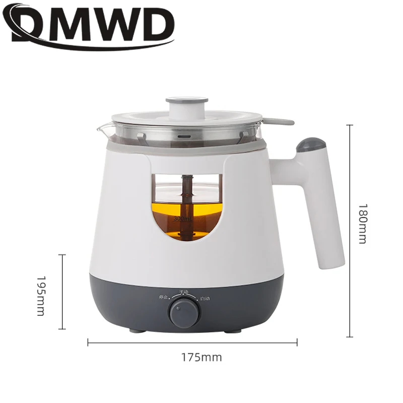 DMWD Steam Spray Teapots 0.8L Electric Kettle Glass Water Heating Kettle Smart Thermo Pot Coffee Water Boiler Tea Infuser 220V