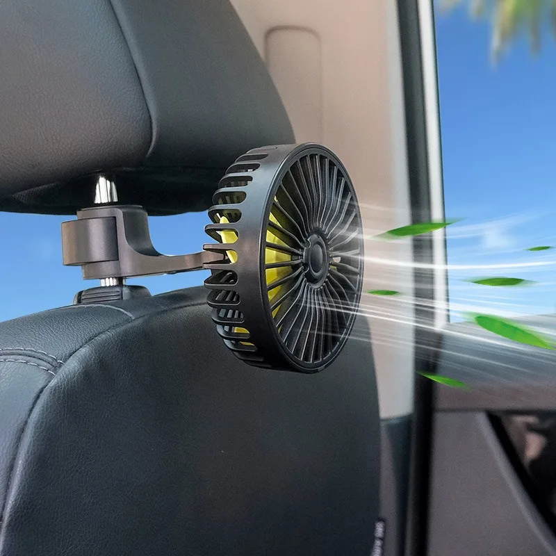 

Car Fan USB Mini Rear Seat USB Aromatherapy Fan Creative Seat Blow Fan Car Flash F407
