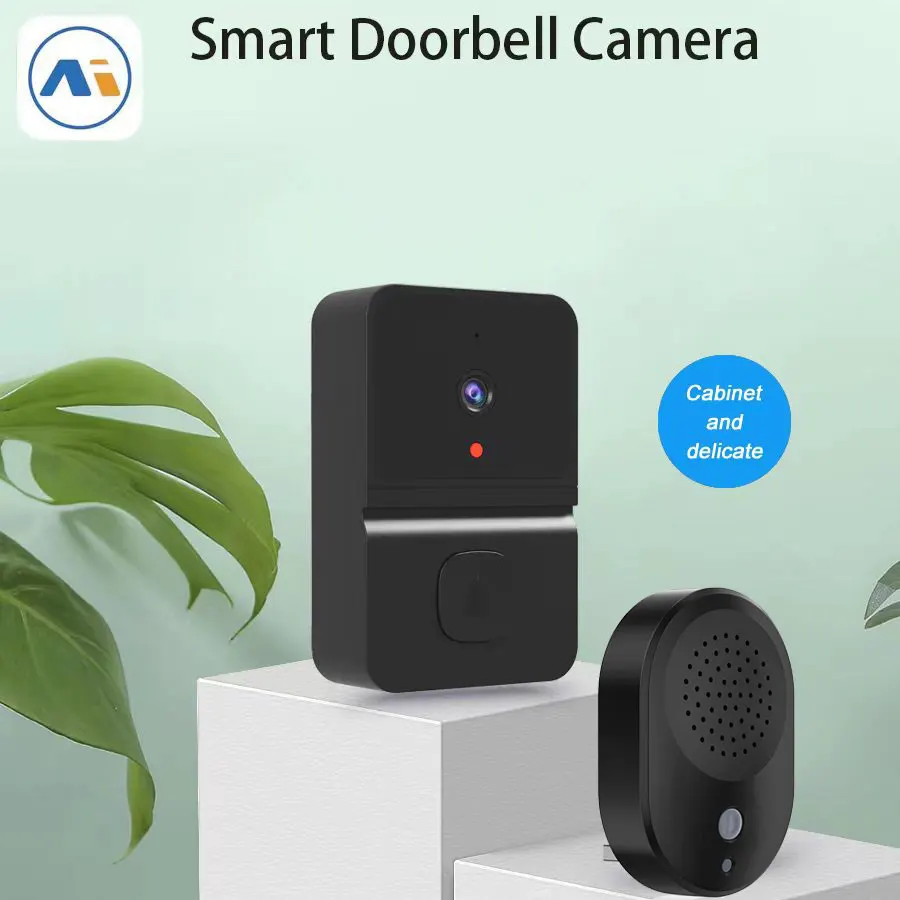Earykong WiFi videodørklokke Smart Home trådløst sikkerhedskamera Night Vision - Image 2
