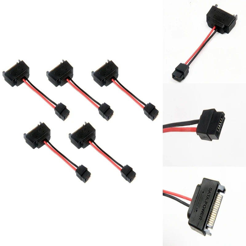 

10 шт. SATA 15pin папа к 6pin SATA кабель адаптера питания кабель для ноутбука CDROM 6pin кабель адаптера