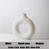 Nordic Circular Hollow Ceramic Vase Donuts Flower Pot Home Decoration Accessories Office Desktop Living Room Interior Decor Gift 5