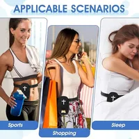 1/2 PCS Sacs de protection pour stomie avec ceinture réglable, pochettes de douche imperméables pour stomie, urostomie, ileostomie et récupération, avec motif croix 5