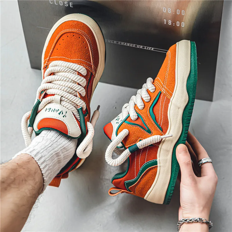 Designer Fashion Mens Skateboard Shoes Streetwear Hip hop Sneakers Men Casual Harajuku Vulcanized Shoes Men Original Sneakers