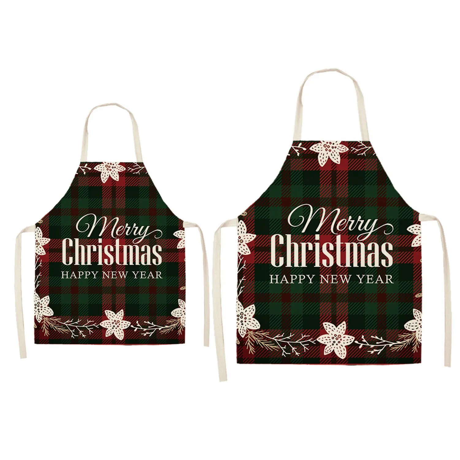 

Christmas Santa Cute Family Matching Apron Dad and Me Pinafore Kid Drawing DIY Boy Men Couple Kitchen Waterproof Baking Apron