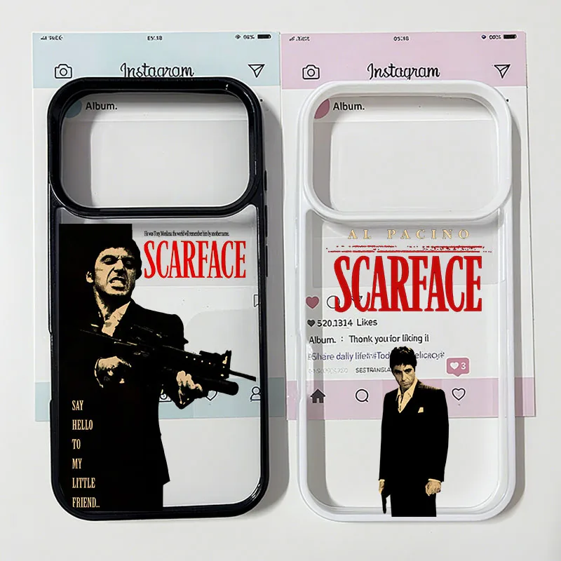 Scarface 1983 Al Pacino Movie Clear Phone Case - Tony Montana Hard Cover s