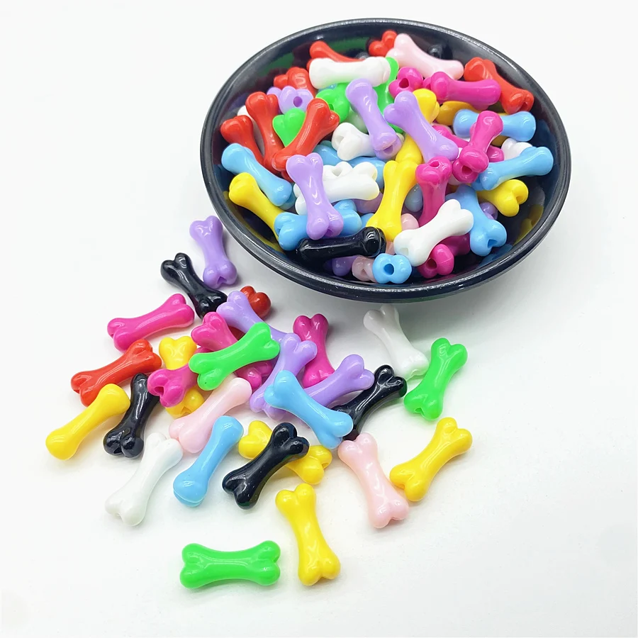 Bone Shaped Acrylic Beads 20pcs for Jewelry Making Necklaces Bracelets Earrings Pendants